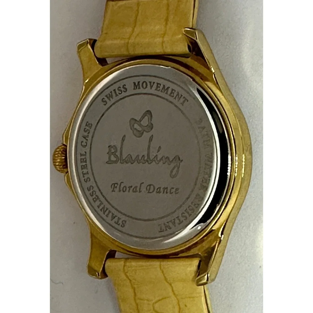 Blauling Watch‎ Floral Dance New Battery Womens Swiss Made Leather Band 38MM